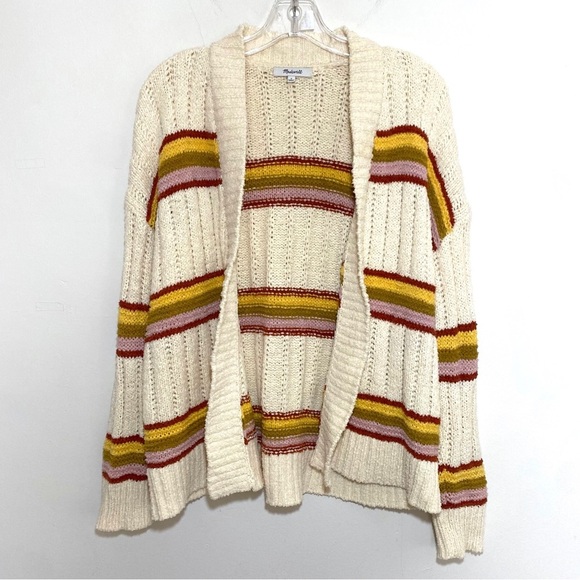 Madewell Striped Diaz Open Cardigan Large - Picture 1 of 7